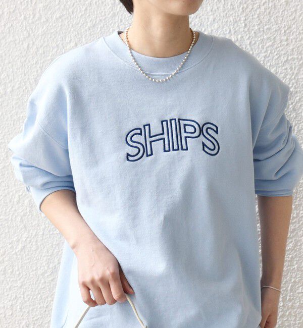 SHIPS for women「【WEB限定】SHIPS ラウンド ロゴ 刺繍 スウェット」|スウェット・ジャージ|