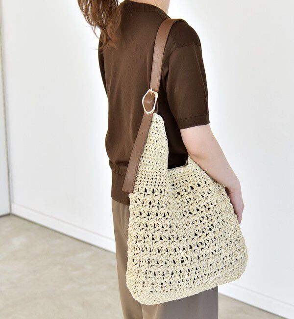 quaranciel「《予約》quaranciel: バックル ショルダー ペーパー トート バッグ（A4対応）」|トートバッグ|