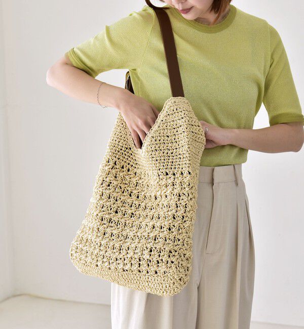 quaranciel「《予約》quaranciel: バックル ショルダー ペーパー トート バッグ（A4対応）」|トートバッグ|