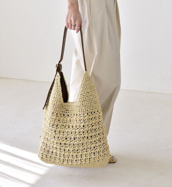 quaranciel「《予約》quaranciel: バックル ショルダー ペーパー トート バッグ（A4対応）」|トートバッグ|