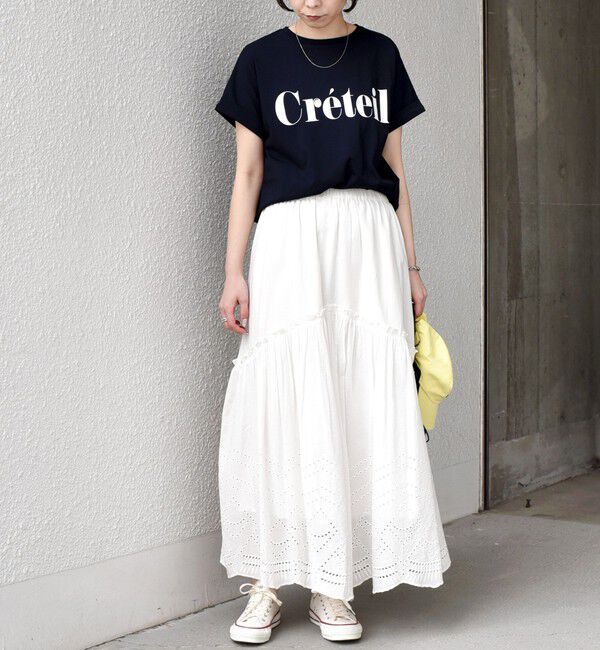 SHIPS Colors 「SHIPS Colors:〈手洗い可能〉スカラップ レース スカート」|フレア|