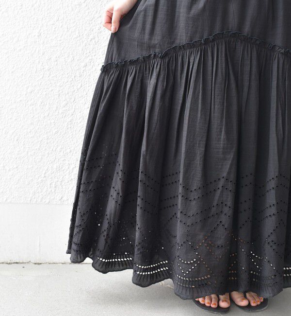 SHIPS Colors 「SHIPS Colors:〈手洗い可能〉スカラップ レース スカート」|フレア|