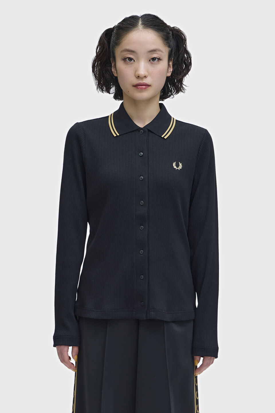 FRED PERRY 「Button Through Rib Polo Shirt」|ポロシャツ|