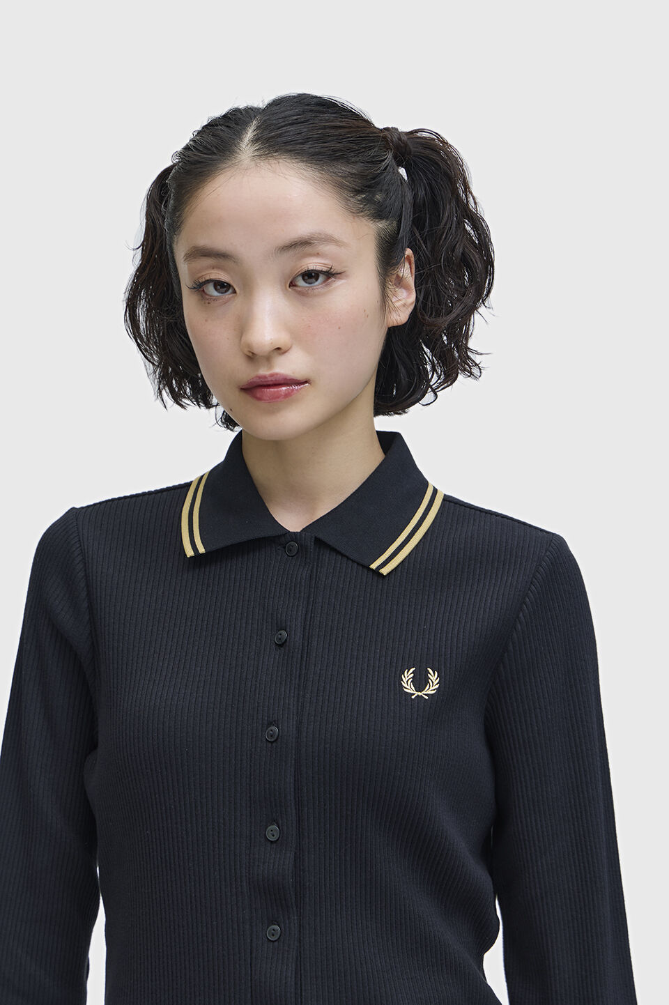 FRED PERRY 「Button Through Rib Polo Shirt」|ポロシャツ|