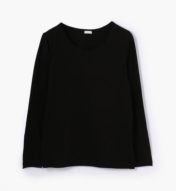 GALERIE VIE「コットン ラウンドネックプルオーバー」|Tシャツ・カットソー|19 ブラック