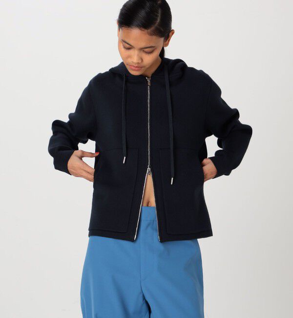 CABaN「CABaN コットンカシミヤ ジップパーカ」|ニット・セーター|