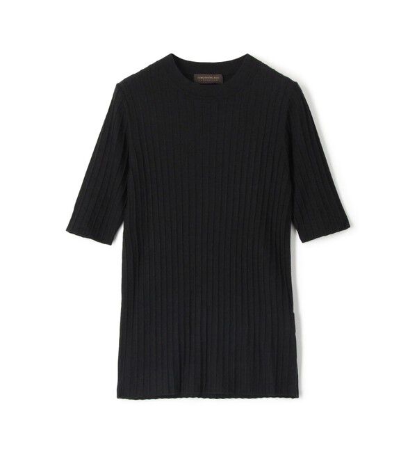 TOMORROWLAND collection「カシミヤシルクリブ ハーフスリーブプルオーバー」|ニット・セーター|19 ブラック