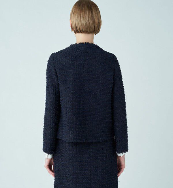 Ballsey「ミックスヤーンツイード ノーカラージャケット」|ノーカラージャケット|