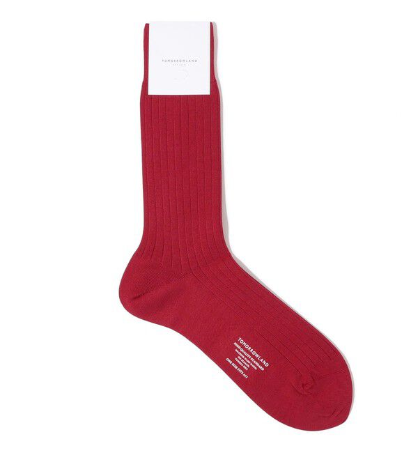 TOMORROWLAND GOODS「TOMORROWLAND コットンナイロン ソックス」|ソックス|35 レッド