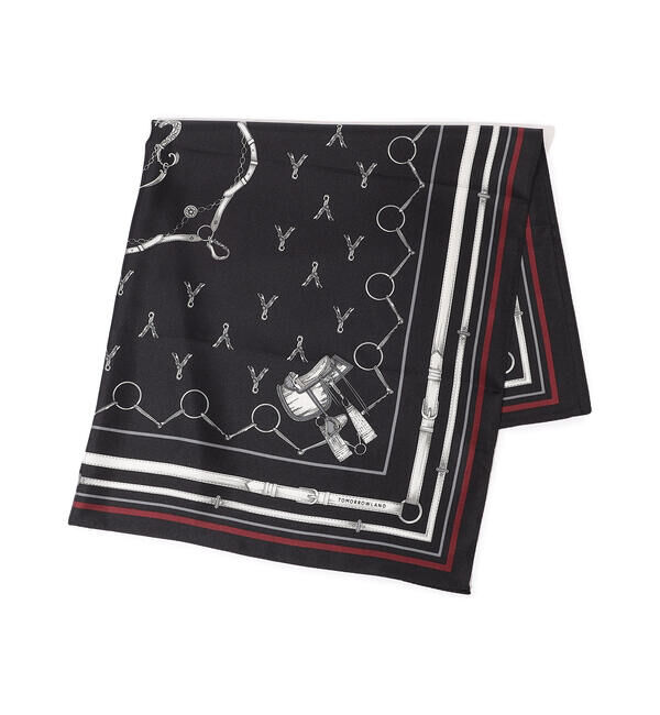 TOMORROWLAND GOODS「TOMORROWLAND シルクプリント スカーフ」|バンダナ・スカーフ|18 ブラック系