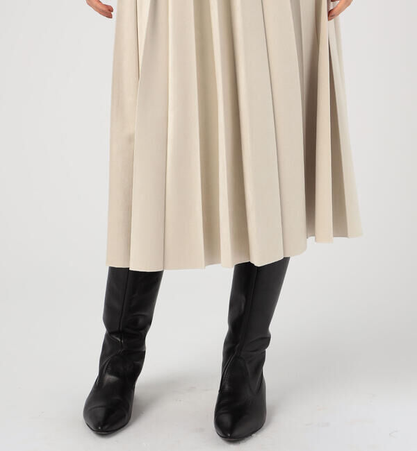 Ballsey「ライトスエード プリーツミディスカート」|スカート|