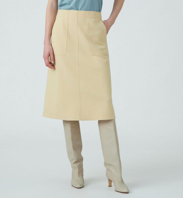 Ballsey「ニードルジャージー トラペーズスカート」|台形|