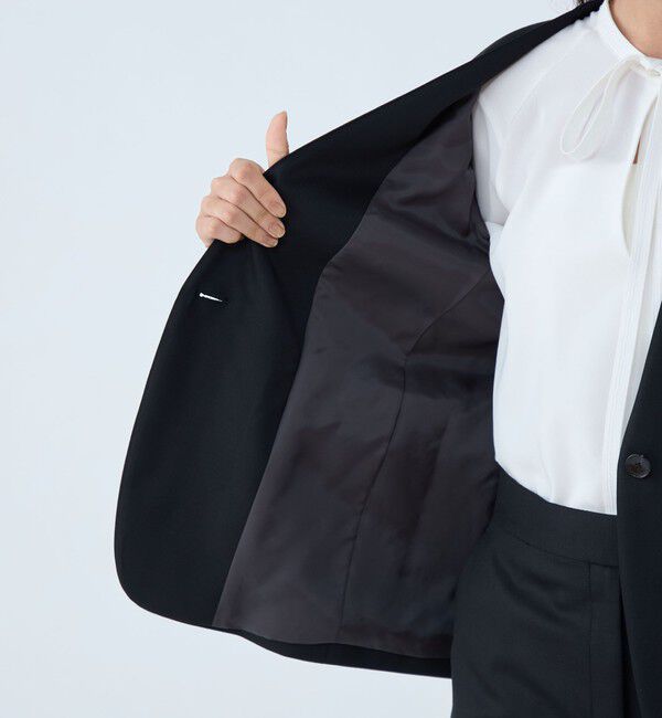 TOMORROWLAND collection「シャイニーピンヘッド Vカラージャケット」|テーラードジャケット|