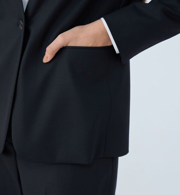 TOMORROWLAND collection「シャイニーピンヘッド Vカラージャケット」|テーラードジャケット|