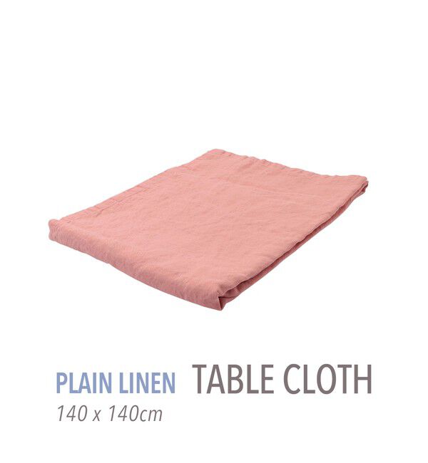 TOMORROWLAND HOME「プレーンリネン テーブルクロス（140cm X 140cm）」|食器・キッチングッズ|33 ピンク