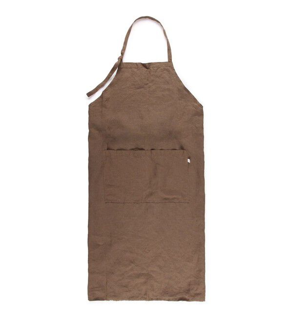 TOMORROWLAND HOME「プレーンリネン エプロン」|食器・キッチングッズ|49 ダークブラウン