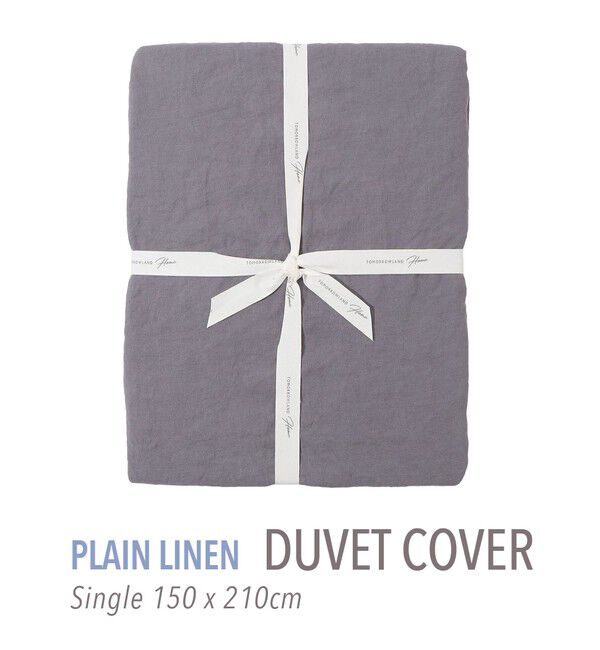 TOMORROWLAND HOME「プレーンリネン 掛布団カバー（シングル）」|その他|17 チャコールグレー