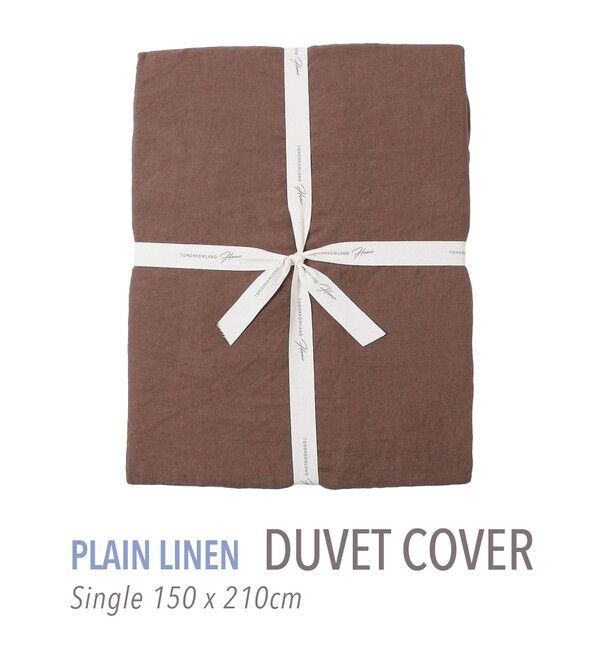 TOMORROWLAND HOME「プレーンリネン 掛布団カバー（シングル）」|その他|49 ダークブラウン