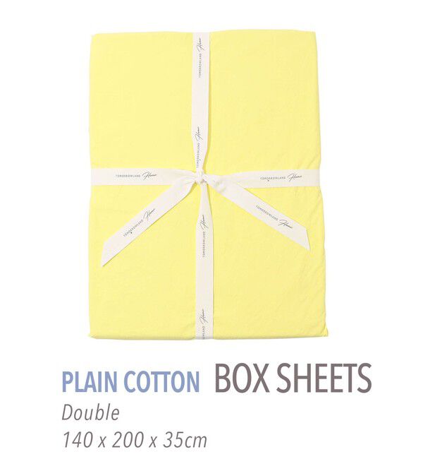 TOMORROWLAND HOME「プレーンコットン ボックスシーツ（ダブル）」|その他|23 イエロー