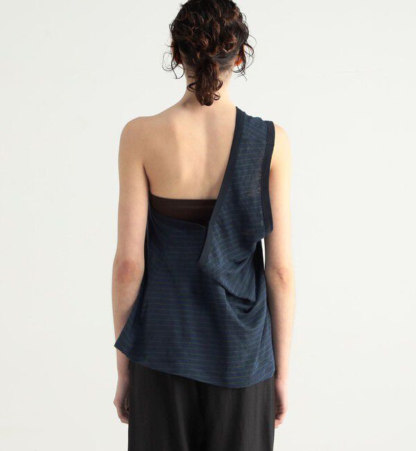 BACCA「リネンボーダー ホルターネックカットソー」|Tシャツ・カットソー|