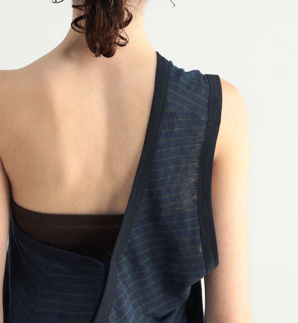 BACCA「リネンボーダー ホルターネックカットソー」|Tシャツ・カットソー|