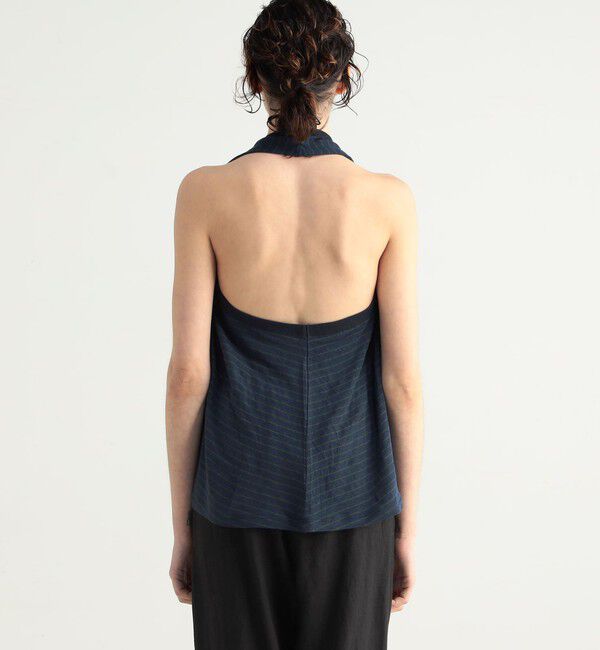 BACCA「リネンボーダー ホルターネックカットソー」|Tシャツ・カットソー|