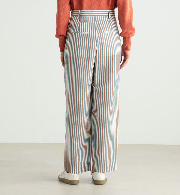 BACCA「ウォッシャーシルク ギャザードワイドパンツ」|チノ|