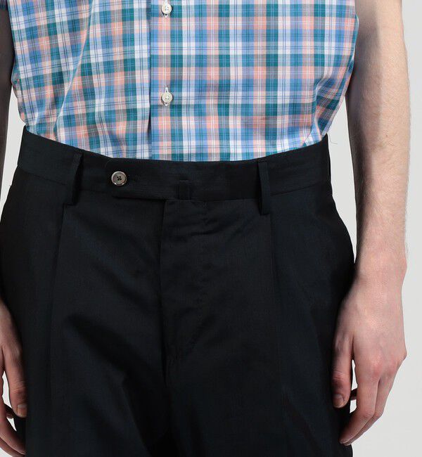 TOMORROWLAND MENS「コットンシルクタイプライター 1プリーツスラックス」|スラックス|