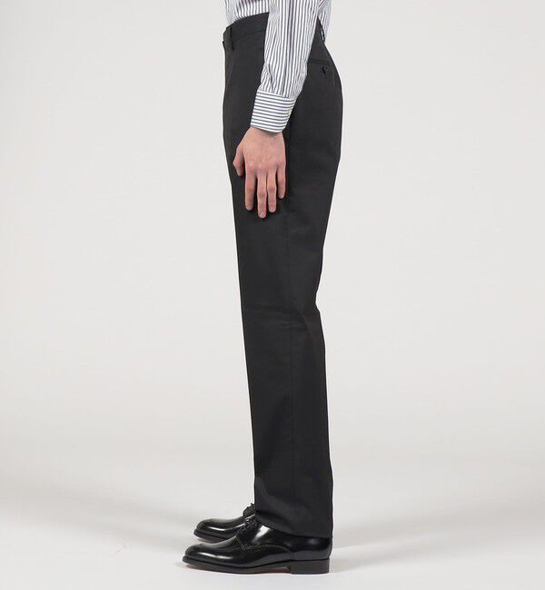 TOMORROWLAND MENS「コットンポリエステルハイカウント ノープリーツスリムスラックス」|スラックス|