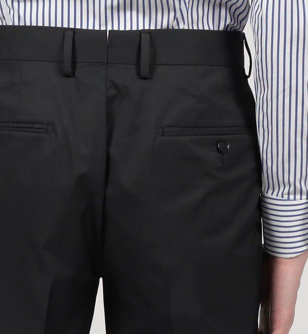 TOMORROWLAND MENS「コットンポリエステルハイカウント ノープリーツスリムスラックス」|スラックス|