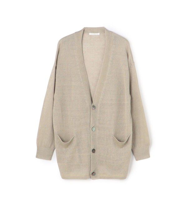 GALERIE VIE「リネンコード Ｖネックカーディガン」|ニット・セーター|43 ベージュ
