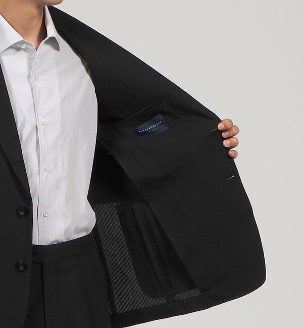 TOMORROWLAND MENS「コットンシアサッカー シングルブレステッド2Bジャケット」|テーラードジャケット|