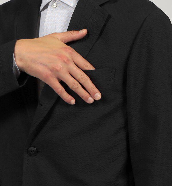 TOMORROWLAND MENS「コットンシアサッカー シングルブレステッド2Bジャケット」|テーラードジャケット|