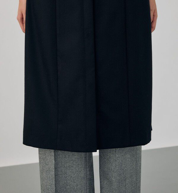 DES PRES「ウールポプリンメルトン ハイネックロングジレ」|ダウンベスト・ベスト|