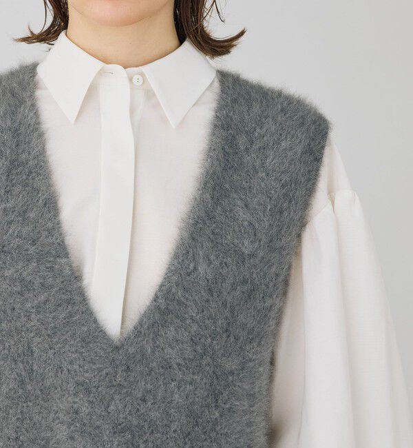 DES PRES「フォックスカシミヤ Vネックベスト」|ベスト・ジレ|