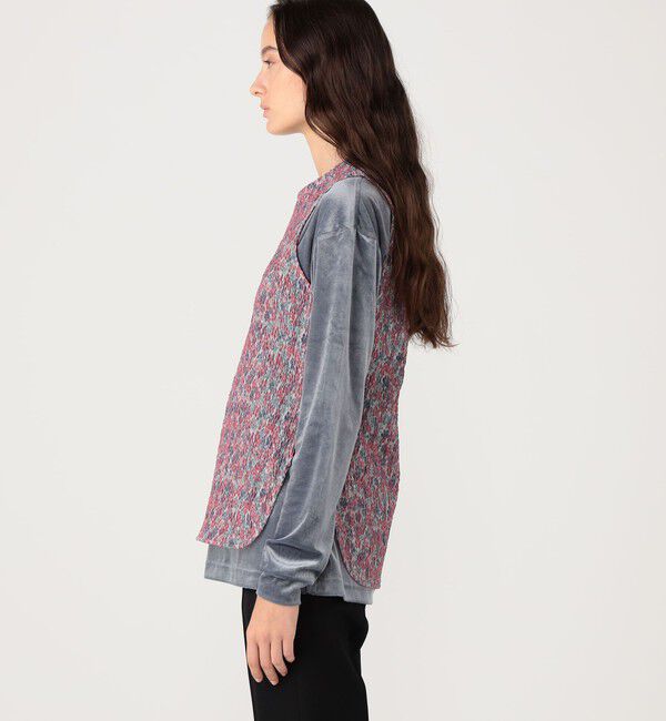 BACCA「フラワージャガード ストレッチタンクトップ」|シャツ・ブラウス|