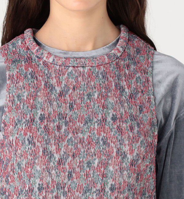 BACCA「フラワージャガード ストレッチタンクトップ」|シャツ・ブラウス|