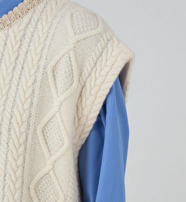 MACPHEE「ルレックスケーブル クルーネックベスト」|ベスト・ジレ|