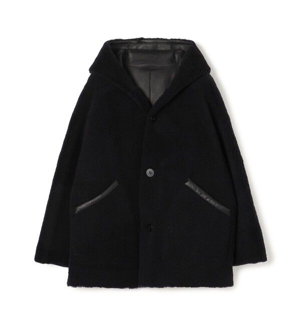 GALERIE VIE「セミカーリームートン フーデットコート」|その他|69 ネイビー