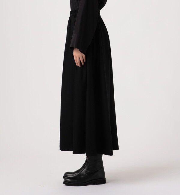 DES PRES「ニットコンビネーション ギャザーフレアスカート」|フレア|