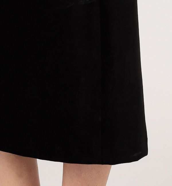 DES PRES「モイストベロア ツイストショルダーワンピース」|ドレス|