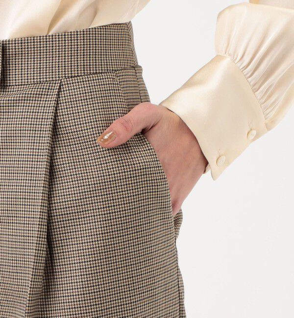 TOMORROWLAND collection「ブラウニーガンクラブチェック タックワイドパンツ」|その他|