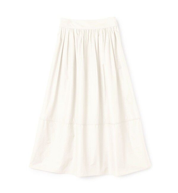 MACPHEE「クリスピータフタ ギャザーマキシスカート」|フレア|11 ホワイト
