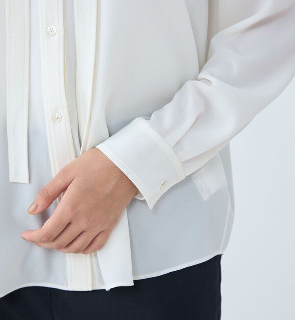 TOMORROWLAND collection「ポリエステルアムンゼン ハンドステッチブラウス」|シャツ・ブラウス|