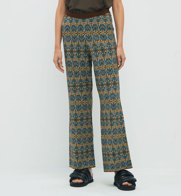 CABaN「コットンカシミヤストレッチ ジャカードプリントニットパンツ」|その他|