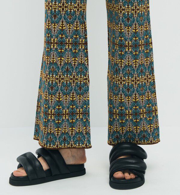 CABaN「コットンカシミヤストレッチ ジャカードプリントニットパンツ」|その他|