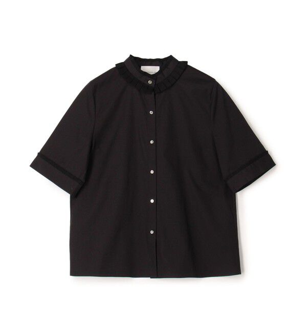 TOMORROWLAND collection「100/2コンパクトブロード ハーフスリーブタックブラウス」|シャツ・ブラウス|19 ブラック