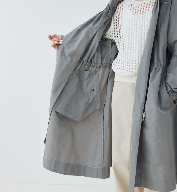 GALERIE VIE「メモリータフタ ギャザースタンドカラーコート」|その他|