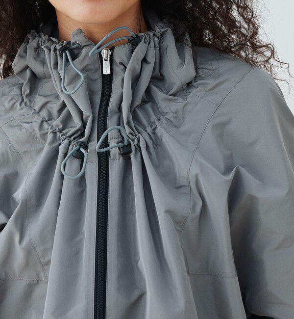 GALERIE VIE「メモリータフタ ギャザースタンドカラーコート」|その他|