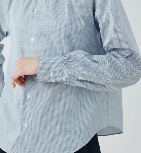 GALERIE VIE「ライトタフタ ギャザーカラーブラウス」|シャツ・ブラウス|